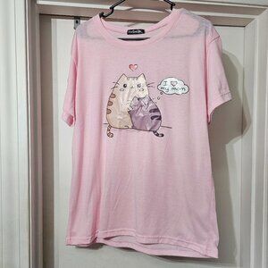 Pusheen Pink T-Shirt-I love Mom
